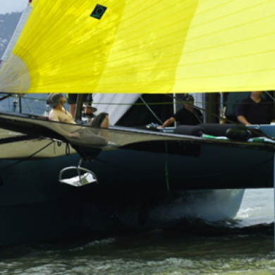 catamaran near marina