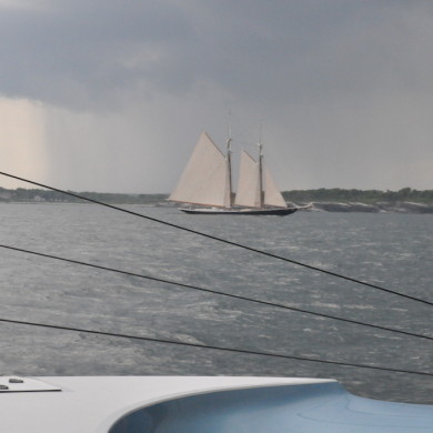 checking out Columbia - arrival in Newport