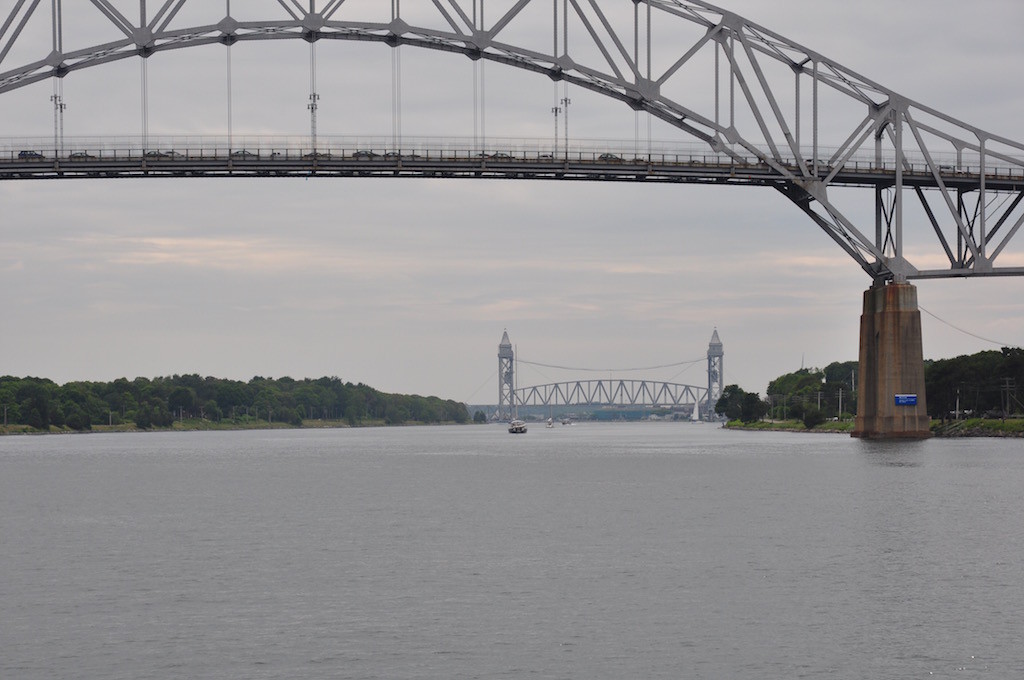Cape Cod Canal - railway bridge is down