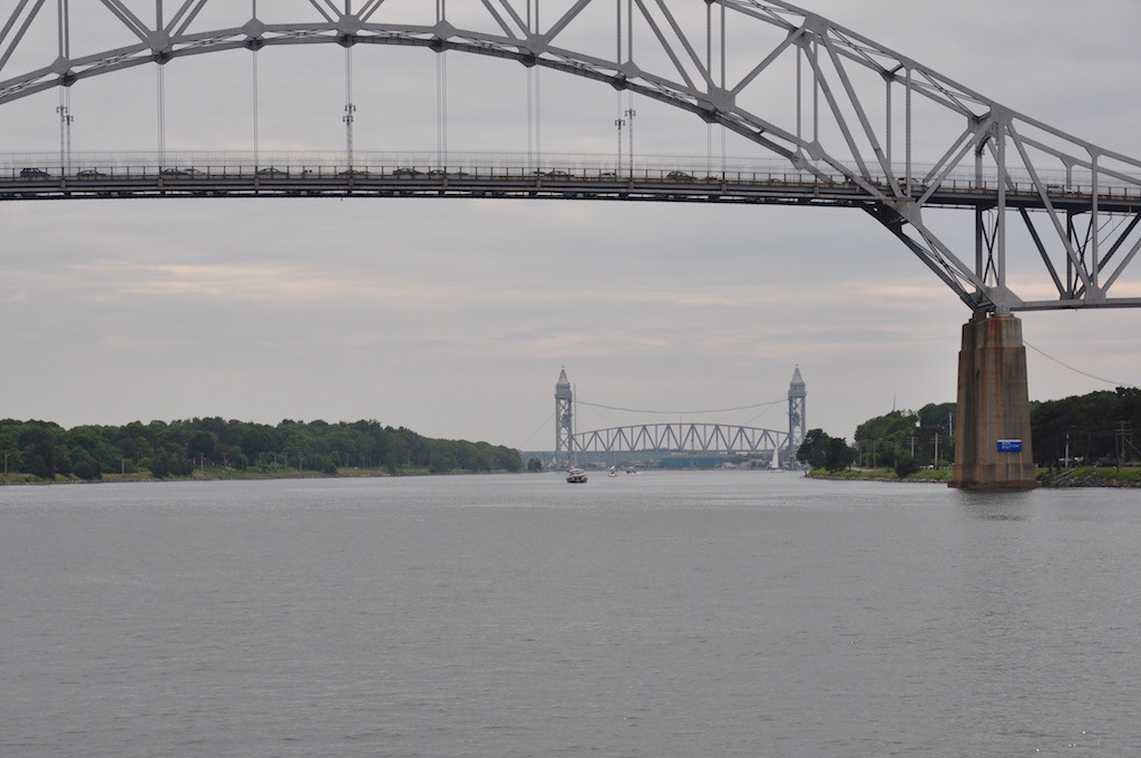 Cape Cod Canal - railway bridge is down