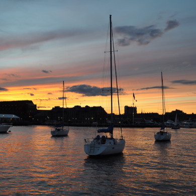 Boston sunrise anchorage