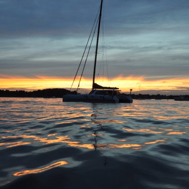 Amazing sunrise Boston islands