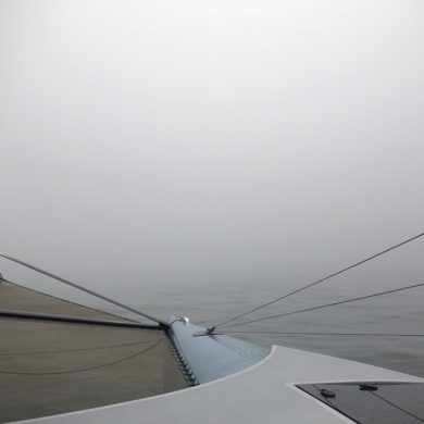 Thick fog - difficult navigation