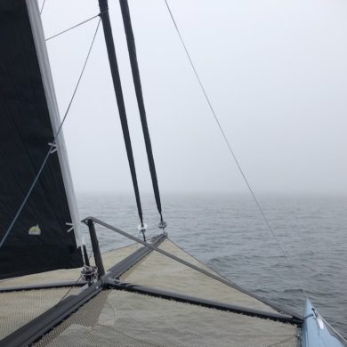 Foggy sailing in Maine