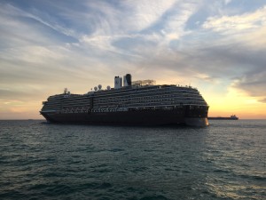 Cruise-ship leaving Freeport, Grand Bahama